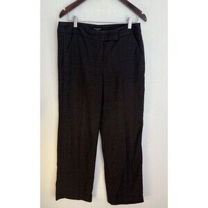 Sandro Sportswear Women Brown Plaid Cropped Trousers Dark Academia Preppy Size 8